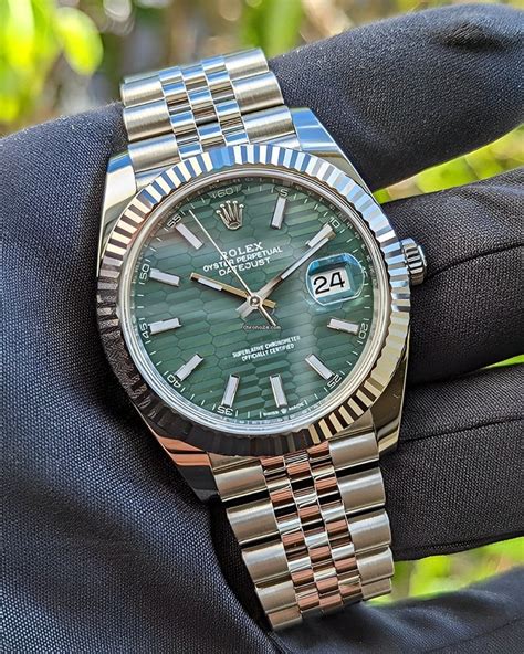 rolex datejust motif green dial|Rolex Datejust green dial price.